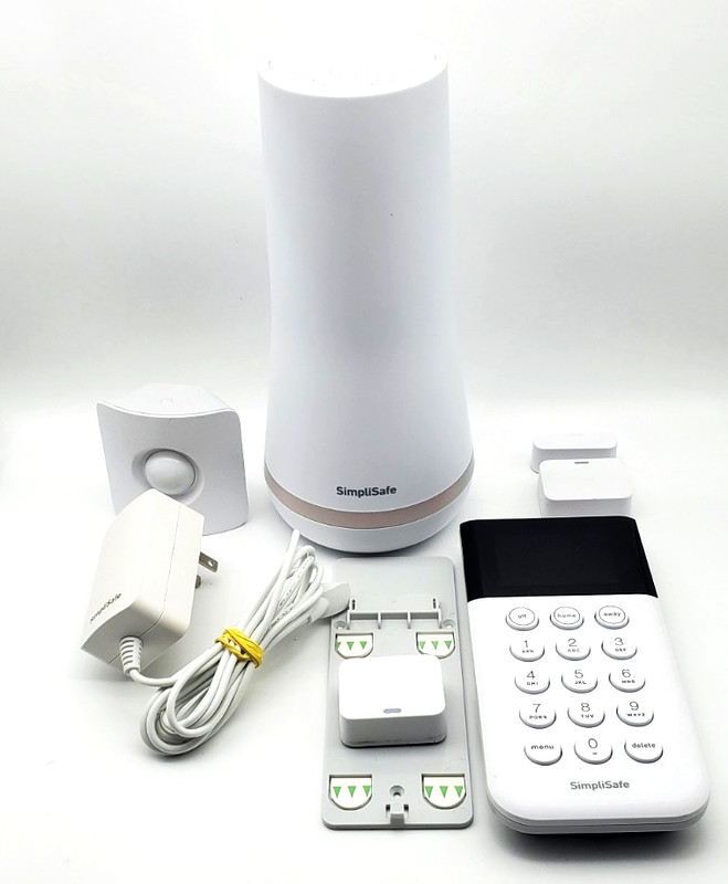 SimpliSafe SSBS3 Home Security System Base Station, Keypad SSKP3 W/POWER SUPPLY