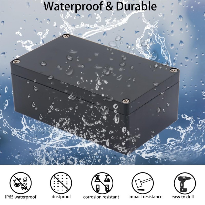 Otdorpatio Project Box IP65 Waterproof Junction 7.87"x4.72"x2.2", Black gallery
