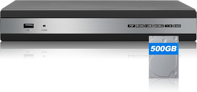 Security Camera System, 4 Channel 6IN1 DVR for Security Camera/AHD/TVI/CVI/CVBS