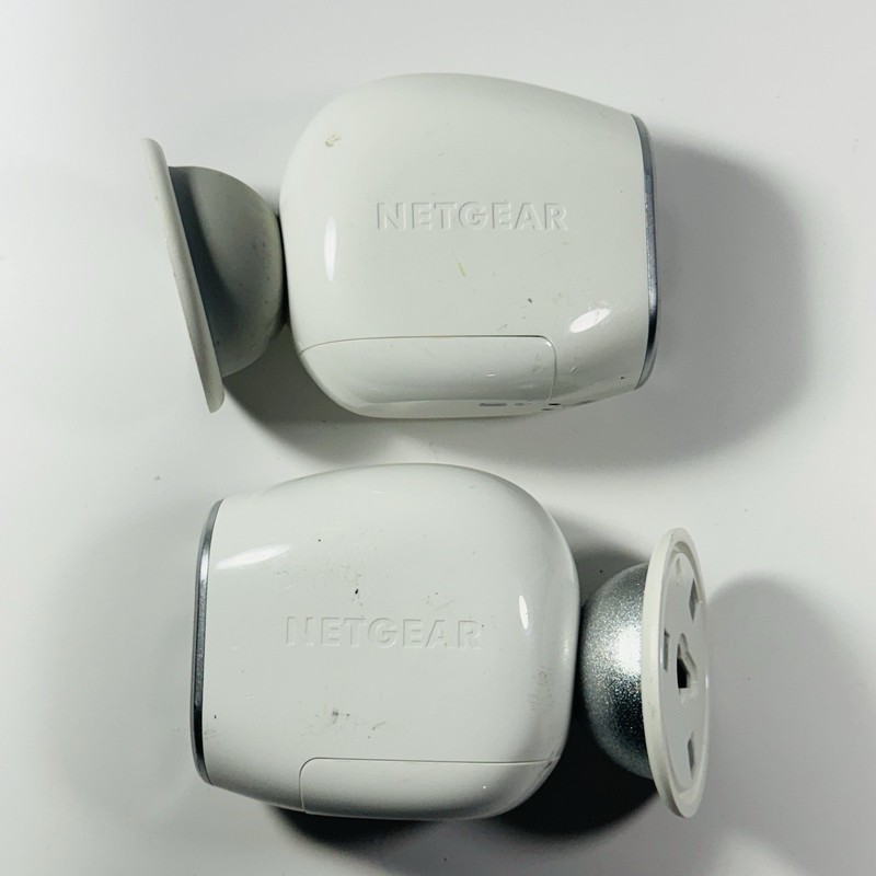 Lot of 2 NETGEAR Arlo VMC3030 Indoor/Outdoor Security Camera Only White 1080p HD