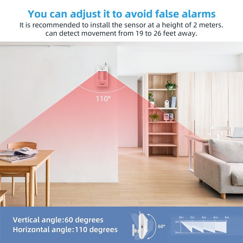 2PCS KERUI Wireless PIR Detector Motion Sensor For Securtity Alarm System 433MHz gallery