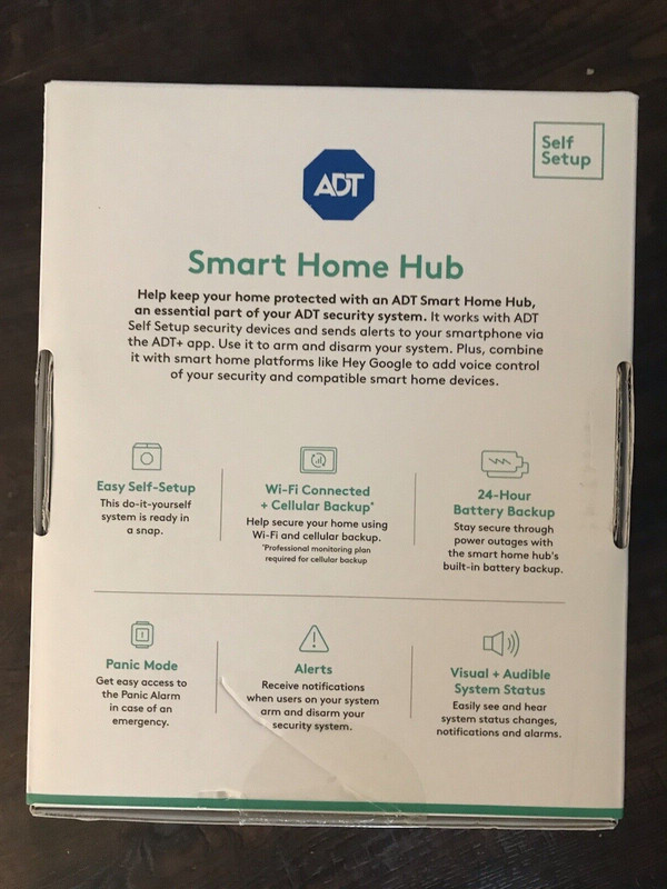 ADT Self Setup Smart Home Hub w/ Power Supply S40LR1-01 BRAND NEW! NEVER OPENED! gallery