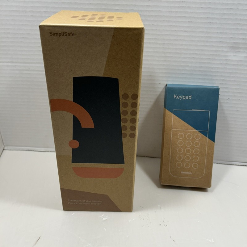 SimpliSafe BS3W Base Station Home Security Alarm in White and Keypad KP3W