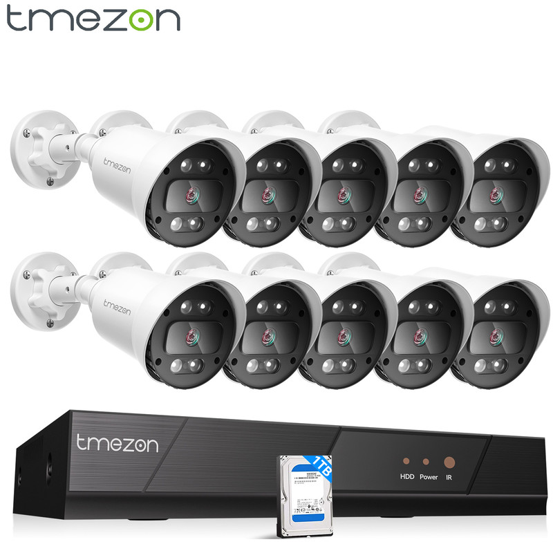 16CH 5MP DVR Home Camera System Color Night Vision IP66 Waterproof gallery