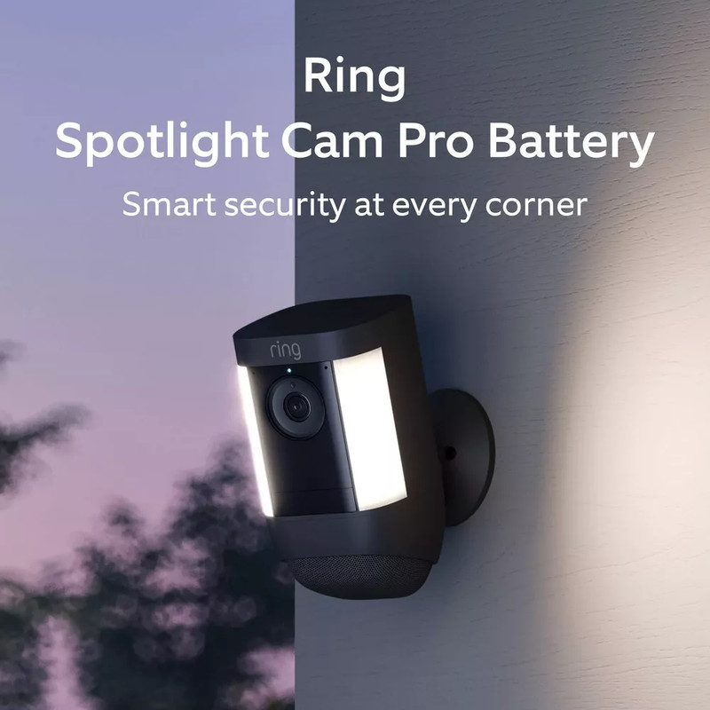 Ring Spotlight Cam Pro Plug-In 2K Video Dual-Band WiFi 3D Motion Black Excellent gallery