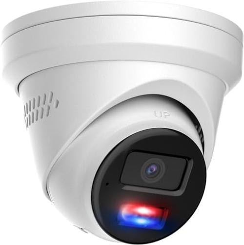 6MP PoE IP Turret Camera, PoE Camera Outdoor White - 6MP Active Deterrence gallery