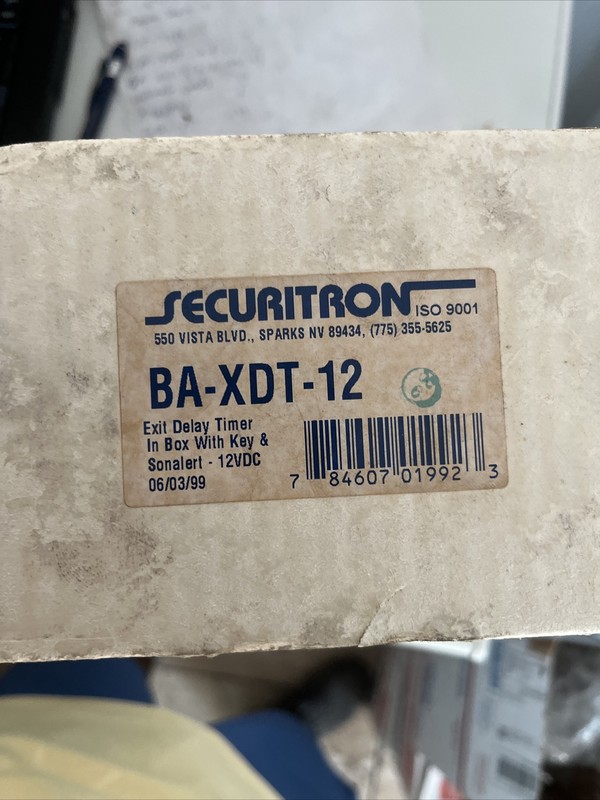 Securitron BA-XDT-12 12VDC Exit Delay Timer
