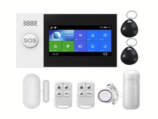 T54 WiFi+US/EU 4G Tuya APP Wireless Home Security Alarm System+Strobe Light+RFID gallery