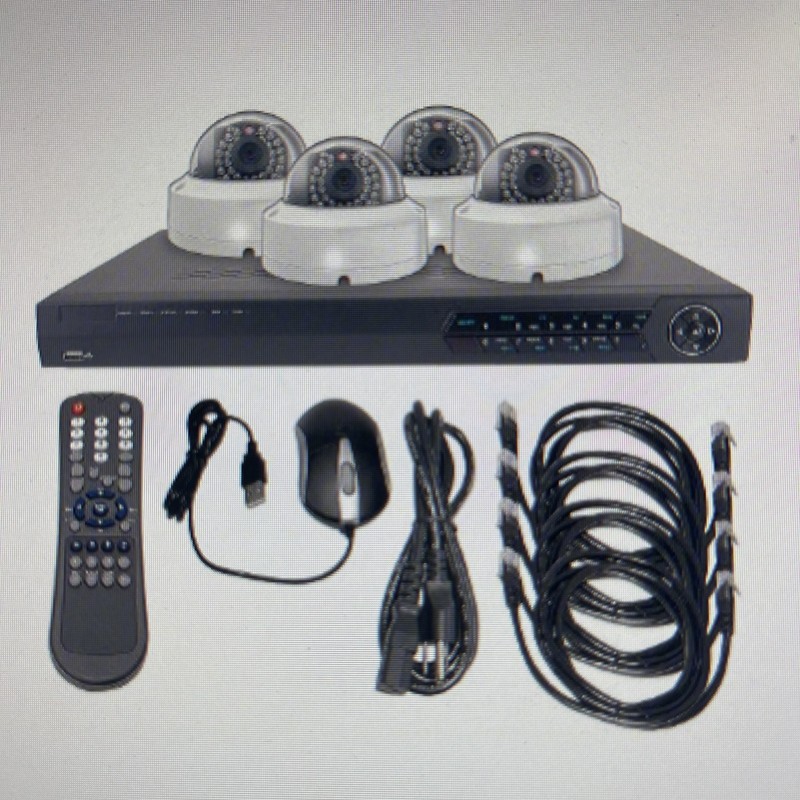 Video Surveillance System – 4 Camera/Console/Cables/Accessories LTS CCTV Kit