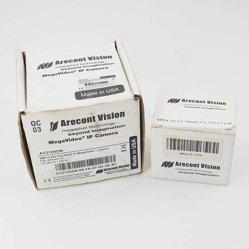 NEW Arecont Vision MegaVideo AV2105DN 2MP PoE IP Security Camera with LENS