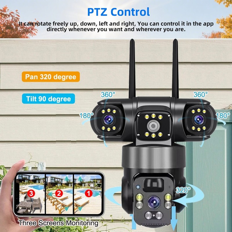 NEW 4K Solar Battery Wireless WiFi Outdoor Pan/Tilt Home Security Camera System gallery