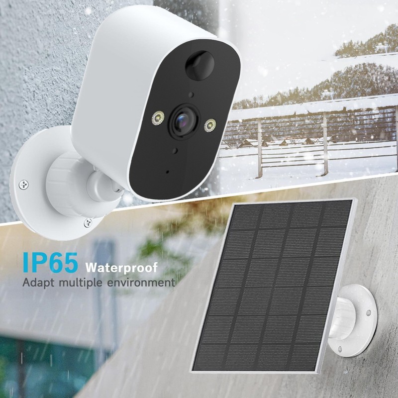 XVIM Outdoor Solar Camera 4MP WiFi Battery Solar Home Security Camera System gallery