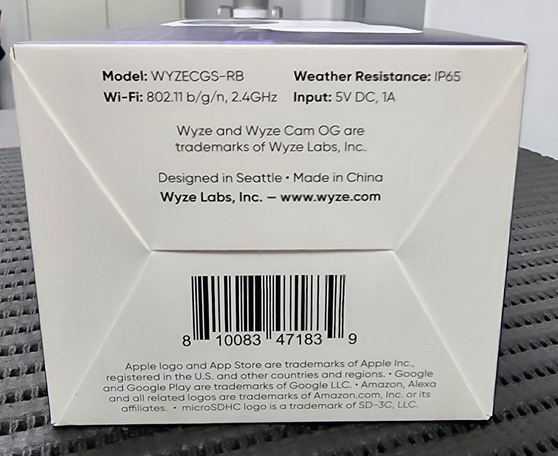 WYZE WYZECGS-RB CAM OG 1080P WIFI SMART SECURITY 3X ZOOM COLOR NIGHT VISION gallery
