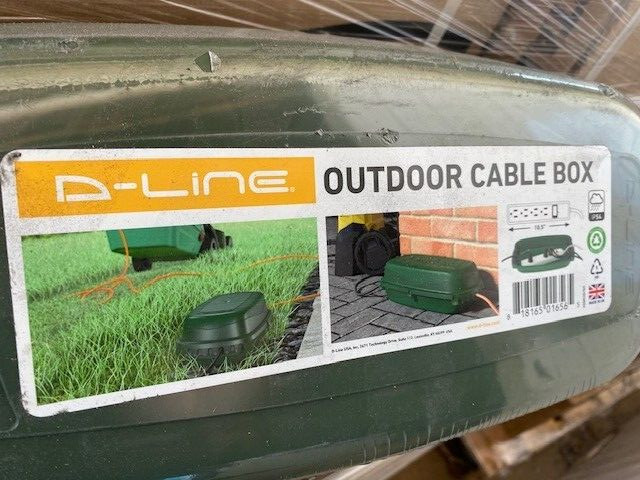 D-Line Outdoor Weatherproof Electrical Cable Box, IP54 Rated for Safe Green