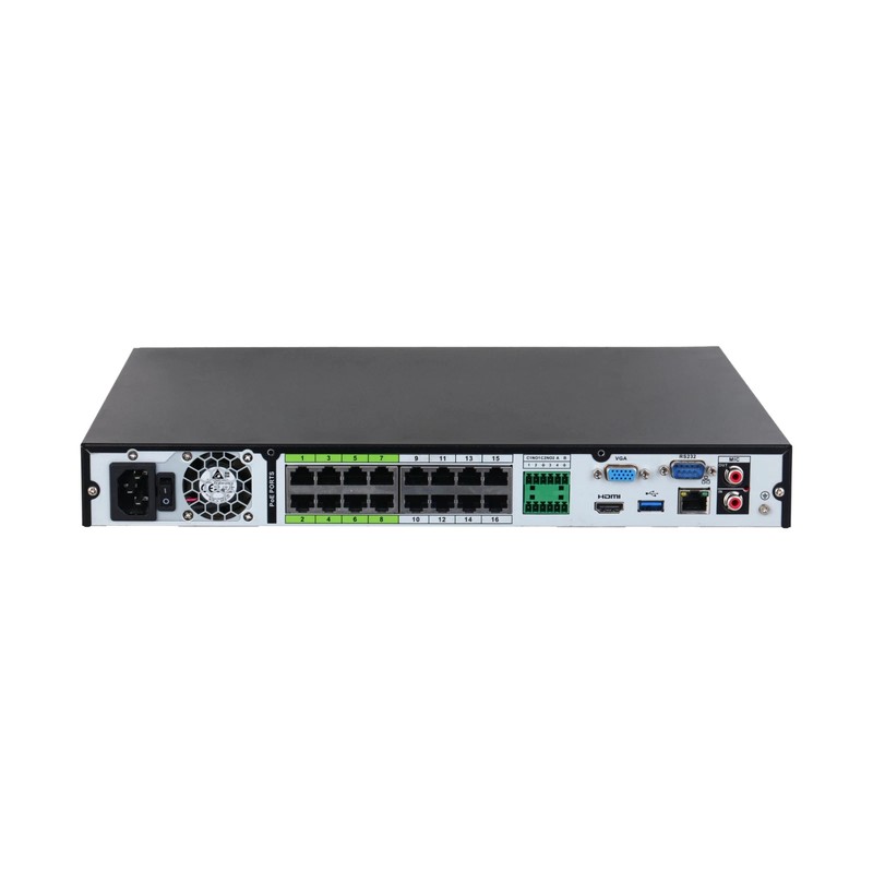 DVR 16 port, 4tb, 8 poe / 8 standard with 6 cameras
