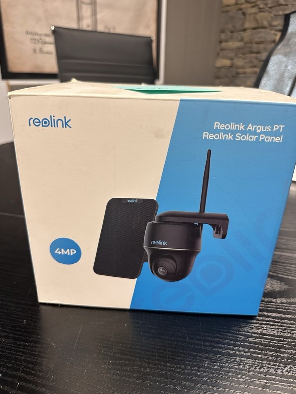 Reolink Argus PT 4MP Wi‑Fi Pan/Tilt Security Camera w/ Solar Panel, Google
