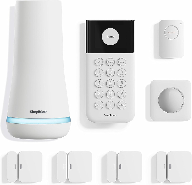 Simplisafe 8 Piece Wireless Home Security System – Optional 24/7 Professional Mo