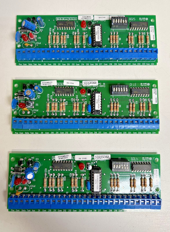 3x GE Interlogix UTC Caddx-Caddi Controls NX-216E Security 16-Zone Expander Modu