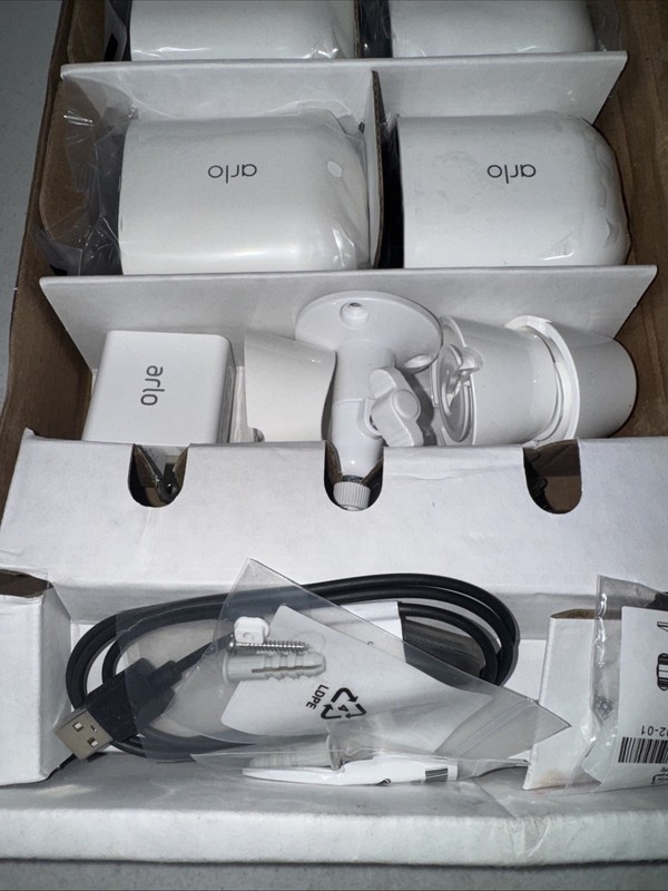 Arlo Pro 4 Spotlight 4 Camera Security Bundle - White gallery