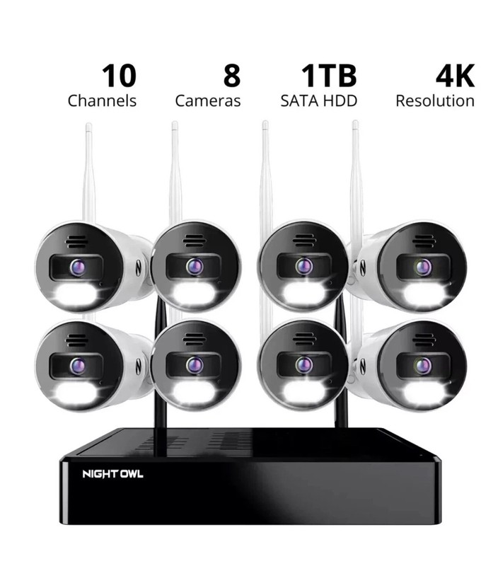 Night Owl CL-BT8WN-18L 4K HD Wi-Fi Security System with 8 Cameras, 1TB HD™
