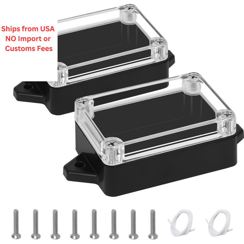 LMioEtool Junction Box with Clear Cover IP65 3.2″x 2.2″x 1.3″, 2 packs