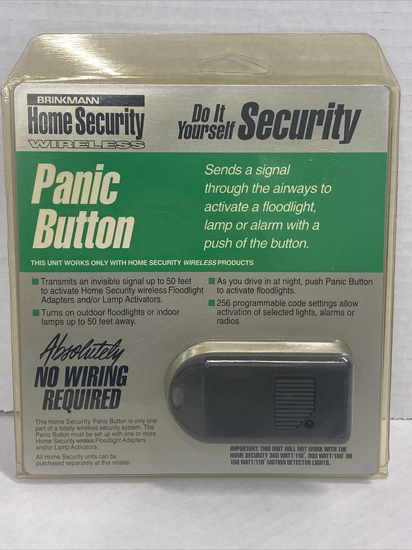 Brinkmann Home Security Panic Button 🔹Wireless 🔹Brand New Sealed