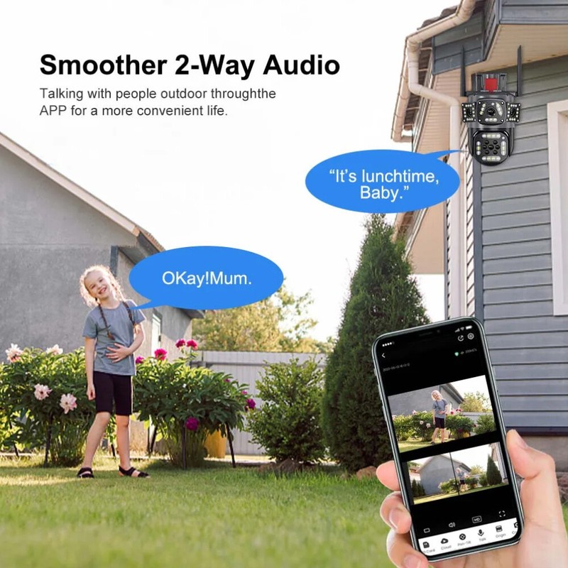 NEW Camara De Seguridad 4K Wifi Inalambricas Para Exterior Con Vision Nocturna gallery