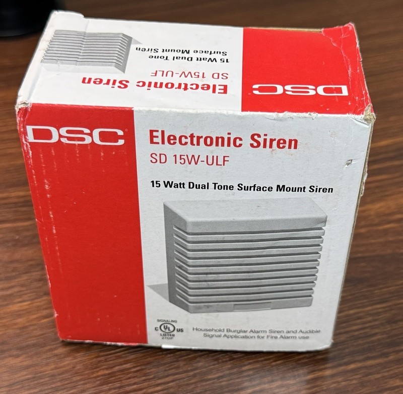 DSC Electronic Siren SD 15W-ULF 15 Watt Dual Tone Surface Mount Siren