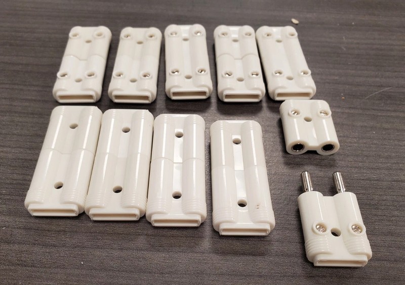 10 Burglar Alarm Window Jack Plug Connector Or security Electrical Ademco White
