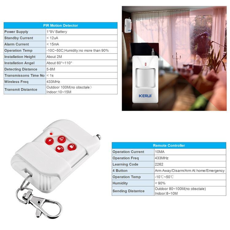 Wireless Home Shop Alarm Security System Alert Garage Burglar Door Sensor 110dB gallery