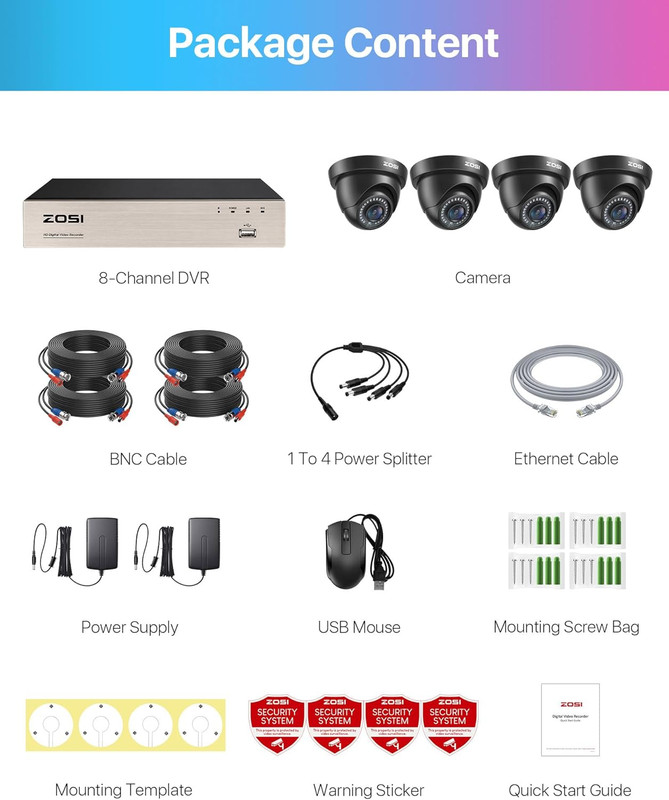 1080P Home Security Cameras System with AI Human/Vehicle Detection,H.265+ 8CH CC gallery
