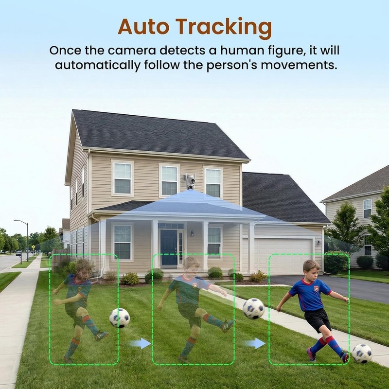 Wireless 4G Solar Security Camera Dual Lens 360° 2K PTZ Outdoor No WiFi with SIM gallery