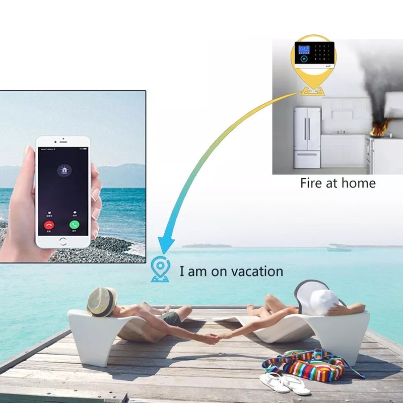 Wirless Intelligent Burglar Home Security Alarm System 433MHz GSM App Control gallery