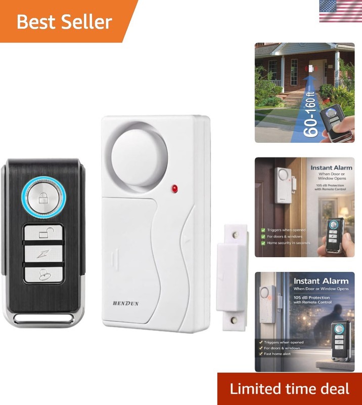 Compact Magnetic Security Sensor – Wireless Remote Alert for Pool & Home Safety
