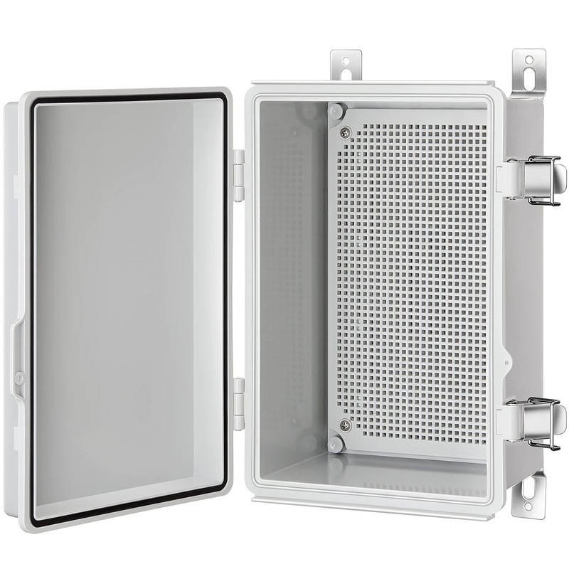 Gratury Junction Box, IP67 Waterproof Plastic 11.4"×7.5"×5.5", Grey Cover