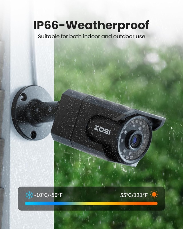 ZOSI 4K 16CH 16 x 8MP PoE IP Security Camera System Human Detect IP66 4TB Audio gallery