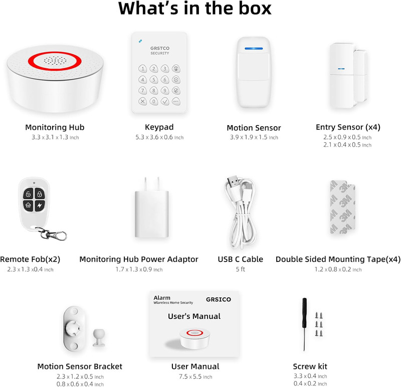 Smart Wireless Alarm System 9-Piece Kit with App Alerts & Alexa Compatibility gallery