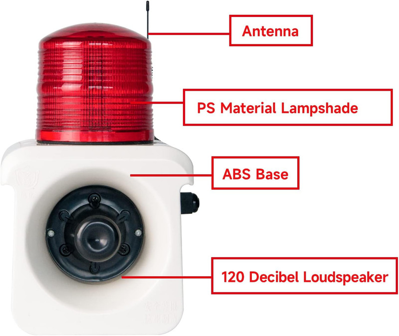 YASONG SLA-800Y Wireless Remote Control Alarm Siren(2Km/1.24 Mi), LED Strobe War gallery