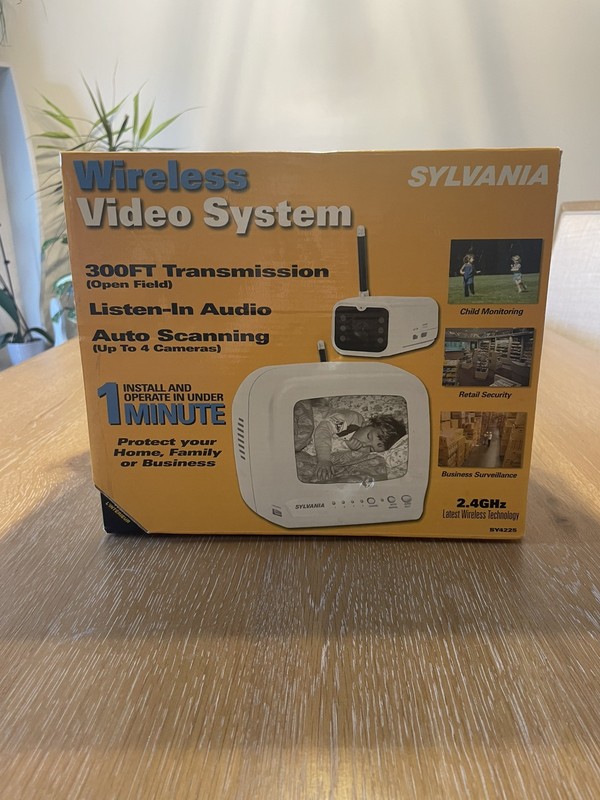 NEW Sylvania SY4225 2.4 GHz Wireless B/W Video Security System NIB