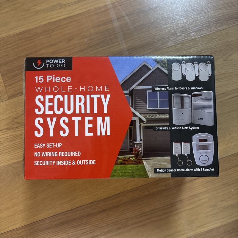 Brand New Power To Go 15 Piece Whole Home Security System