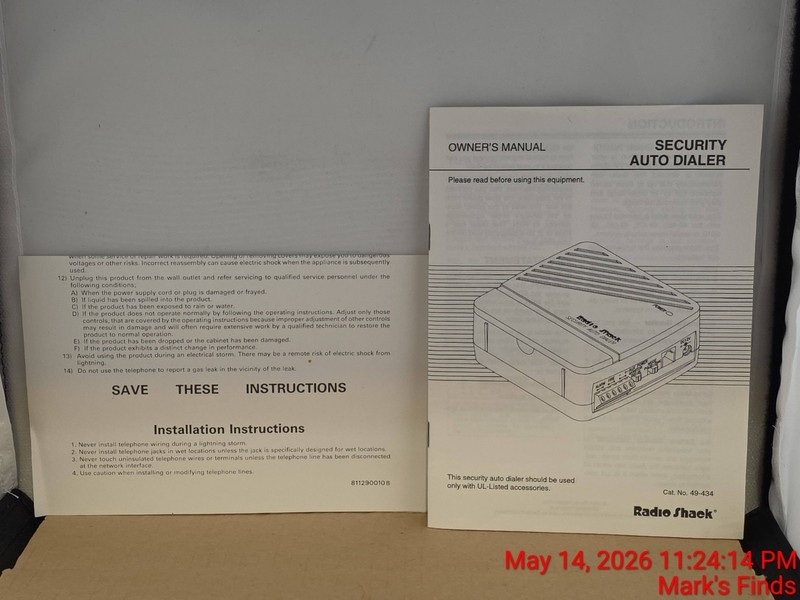 Automatic Emergency Message Telephone Dialer Radio Shack 49-434 VTG-NIB gallery