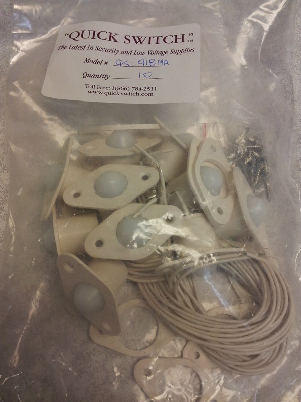 10 Ademco Quick Switch QS-918 MA Recessed Roller Ball Plunger w/18" Leads gallery