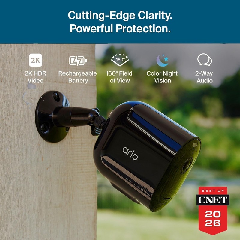 Arlo Pro 6th Gen 3 Camera Wireless 2K Security System with SmartHub Black gallery