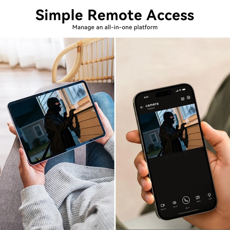 8MP Security Camera System Wireless PTZ 10CH NVR 12'' Monitor WiFi Waterproof gallery