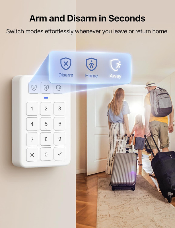 Wireless Smart Home Security System, 5-Piece Set with Mobile Alerts & Alexa gallery