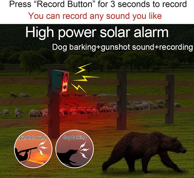 Solar Motion Detector Alarm Light,130db Sound Warning Security Strobe Siren L... gallery