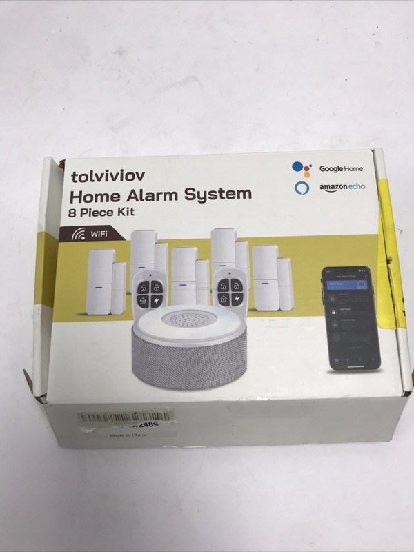 tolviviov WiFi Smart Door Alarm System 8-Piece Kit with App & Alexa