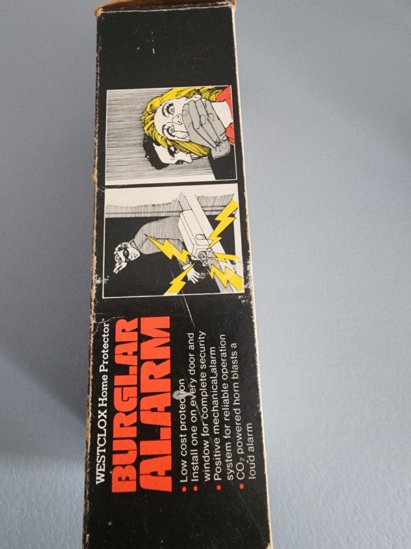 Vintage Westclox Home Protector Burglar Alarm # 83082 Brown -Windows Doors gallery