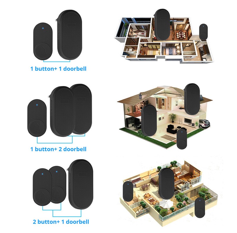 KERUI Wireless Doorbell Waterproof Door Bell Kit Home House Ring Bell US Stock gallery
