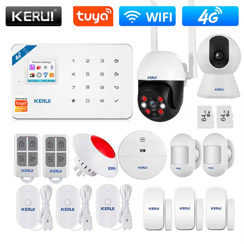 Wireless Home Security Kit 4G/WIFI Alarm System W184 GSM Alarm Panel Smart Home gallery